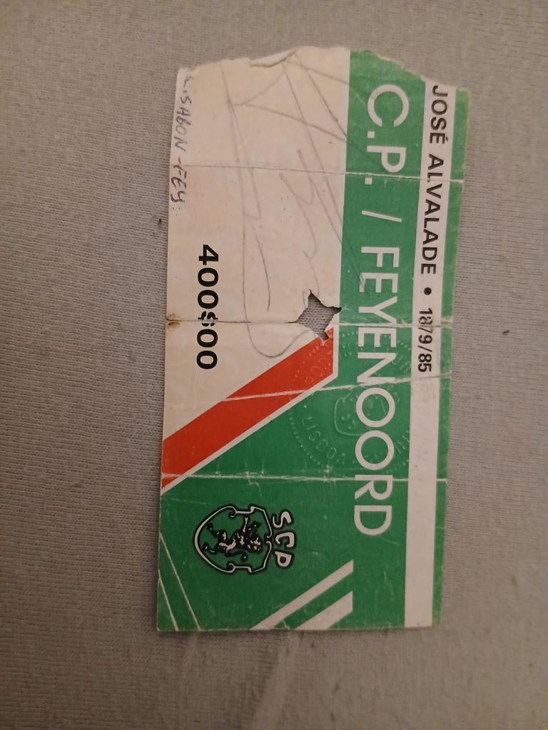 Ticket 85-86 Sporting Lissabon-Feyenoord, Ophalen of Verzenden, Zo goed als nieuw, Feyenoord, Overige typen