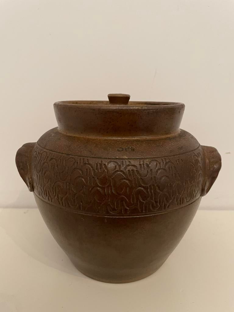 Nottingham Stoneware | voorraadpot | decoratie | 19e eeuws, Ophalen of Verzenden