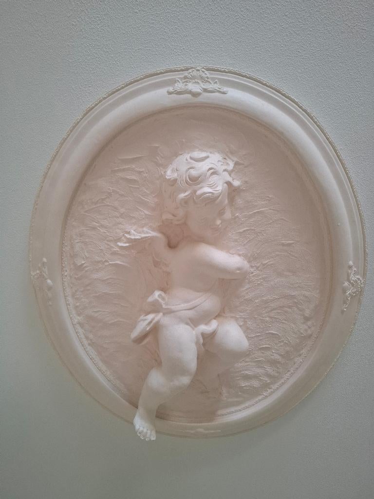 Engelen gipsplaat, Antiek en Kunst, Curiosa en Brocante, Ophalen
