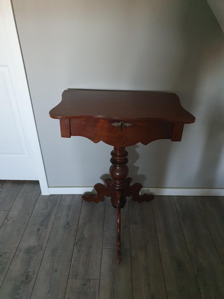 Schitterend antiek mahonie naaitafel biedermeier., Antiek en Kunst, Ophalen of Verzenden