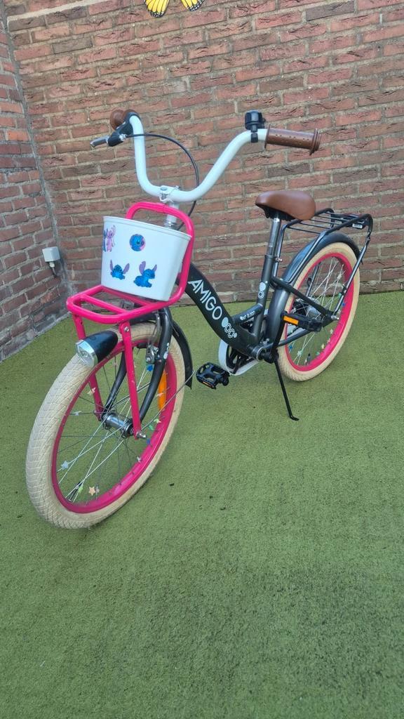 Meisjesfiets 20 inch - Amigo Bloom - Zo goed als nieuw, Fietsen en Brommers, Fietsen | Meisjes, Zo goed als nieuw, 20 inch, Handrem