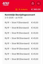 8 zitplaatsen Afas theater., Tickets en Kaartjes, Drie personen of meer, Overige soorten
