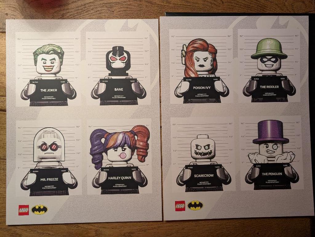 Lego Batman A4 posters, Rechthoekig Staand, A4 of kleiner, Nieuw, Ophalen of Verzenden