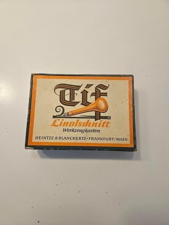 Vintage Heintze & Blanckertz TIF linosnijset, Ophalen of Verzenden