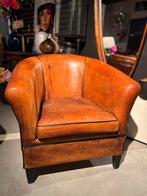 Schapenleren Clubfauteuil Vintage orgineel Lounge Atelier, Gebruikt, Vintage, Lounge Atelier, 50 tot 75 cm