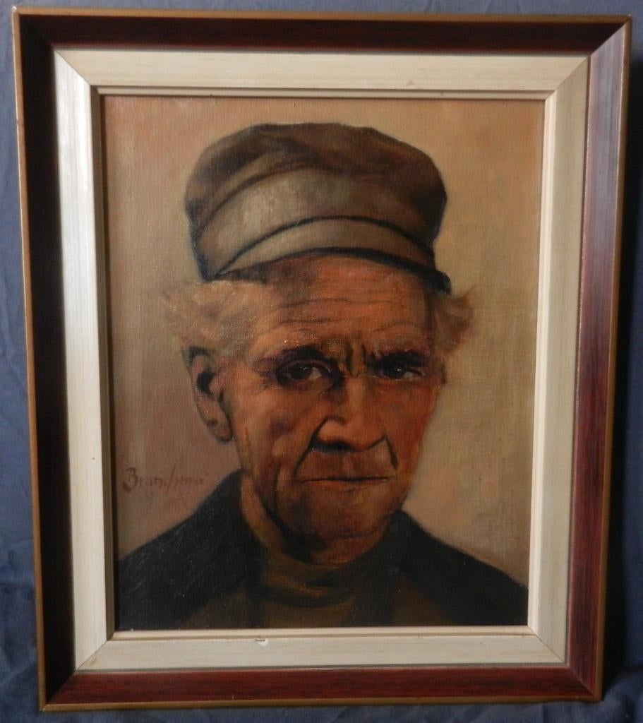 Olieverf op doek Katwijker visser Jeanne van Hall Brandsma, Antiek en Kunst, Kunst | Schilderijen | Klassiek, Ophalen of Verzenden