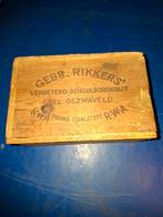 Vintage houten kistje Gebr. RIKKERS Schoolbordkrijt, Ophalen of Verzenden
