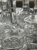 Antieke kristallen menage set zout &peper olie azijn, Verzenden