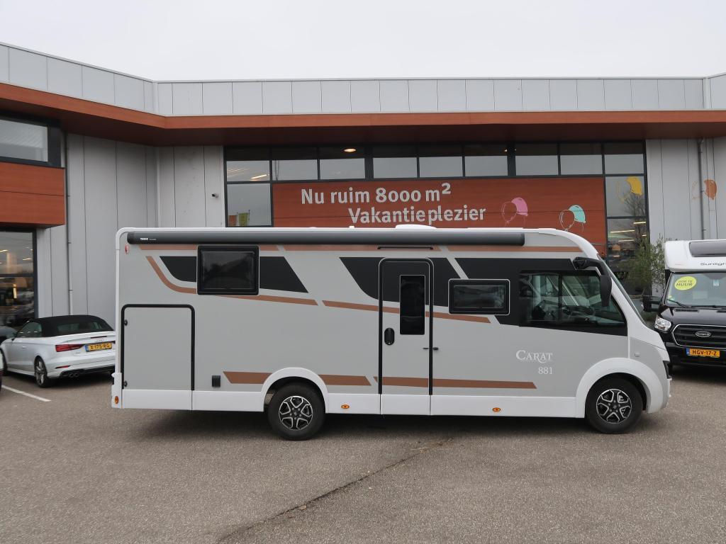 McLouis Carat 881 G QUEENSBED EN HEFBED, Caravans en Kamperen, Campers, Ringverwarming, Fiat, Diesel, Luifel