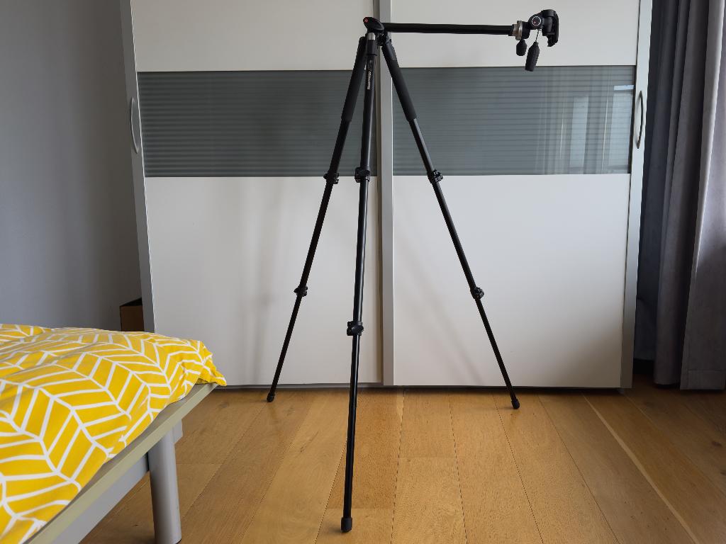 Professioneel Manfrotto 055XPROB statief + 804RC2 Kop, Audio, Tv en Foto, Fotografie | Statieven en Balhoofden, Ophalen, Gebruikt