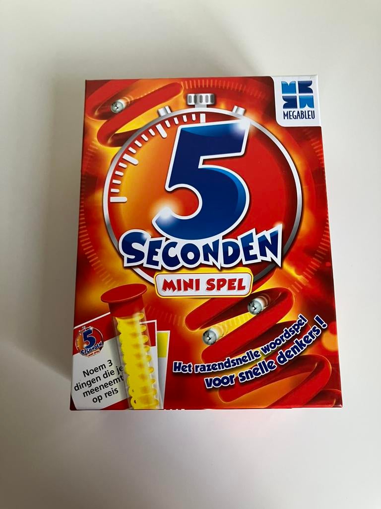 5 seconden Mini Spel, Hobby en Vrije tijd, Vijf spelers of meer, Ophalen of Verzenden, Zo goed als nieuw, Megableu