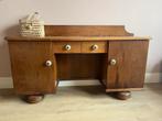 Vintage houten kastje met lades en kasten, Ophalen of Verzenden, Gebruikt, Bureau