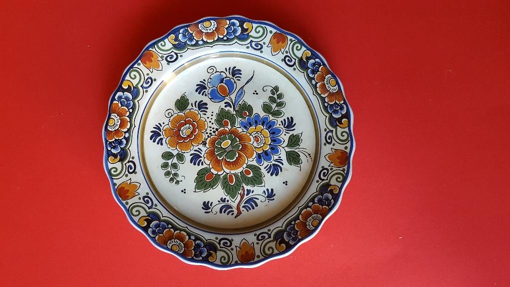 Polychroom Floraal Flora 25cm Prachtig (12) Goedewagen, Antiek en Kunst, Ophalen of Verzenden