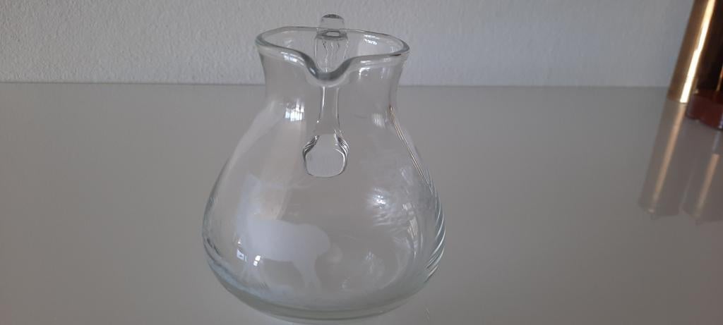 Gegraveerd glazen wijnkarafje 125ml, Ophalen of Verzenden