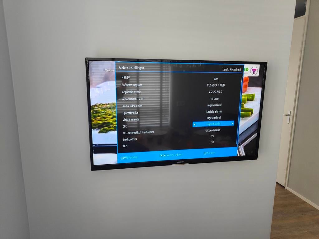 Medion TV 107 cm, afstandsbediening ok knop werkt minder, Ophalen