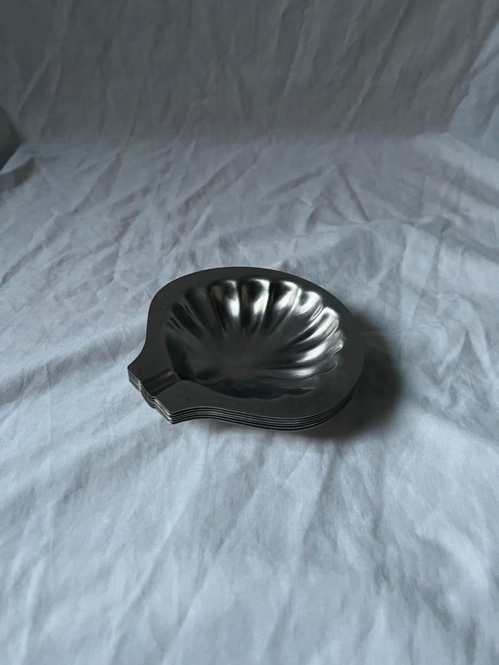 Vintage RVS Franse Saint-Jacques inox schaaltjes, Huis en Inrichting, Keuken | Servies, Schaal of Schalen, Overige stijlen, Overige materialen