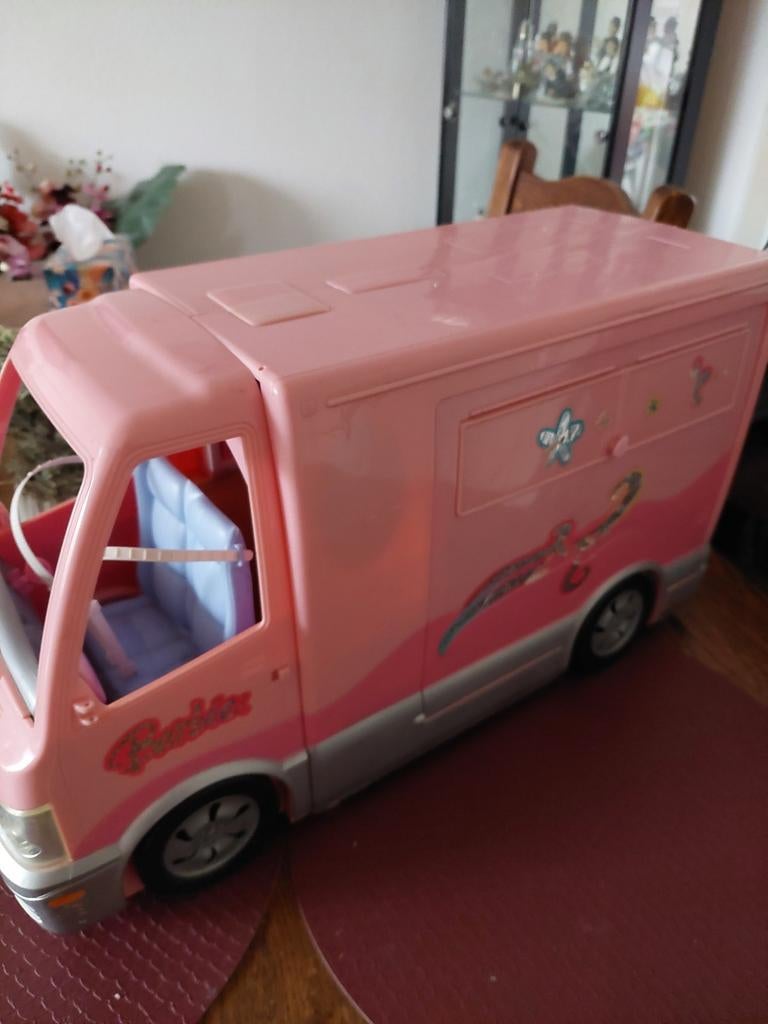 Barbie Camper Roze Speelgoed Campervan, Ophalen of Verzenden, Gebruikt