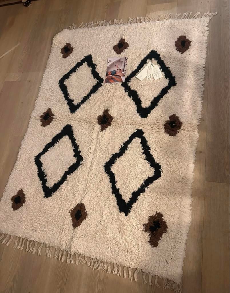 Vloerkleed Tapis Petit 120x160 cm - Zo goed als nieuw, 100 tot 150 cm, Ophalen of Verzenden, Zo goed als nieuw, Crème