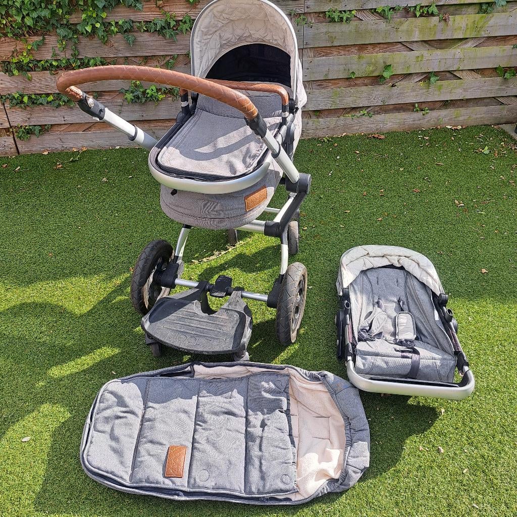 Joolz kinderwagen incl voetenzak + meerijdplankje, Gebruikt, Verstelbare duwstang, Combiwagen, Ophalen
