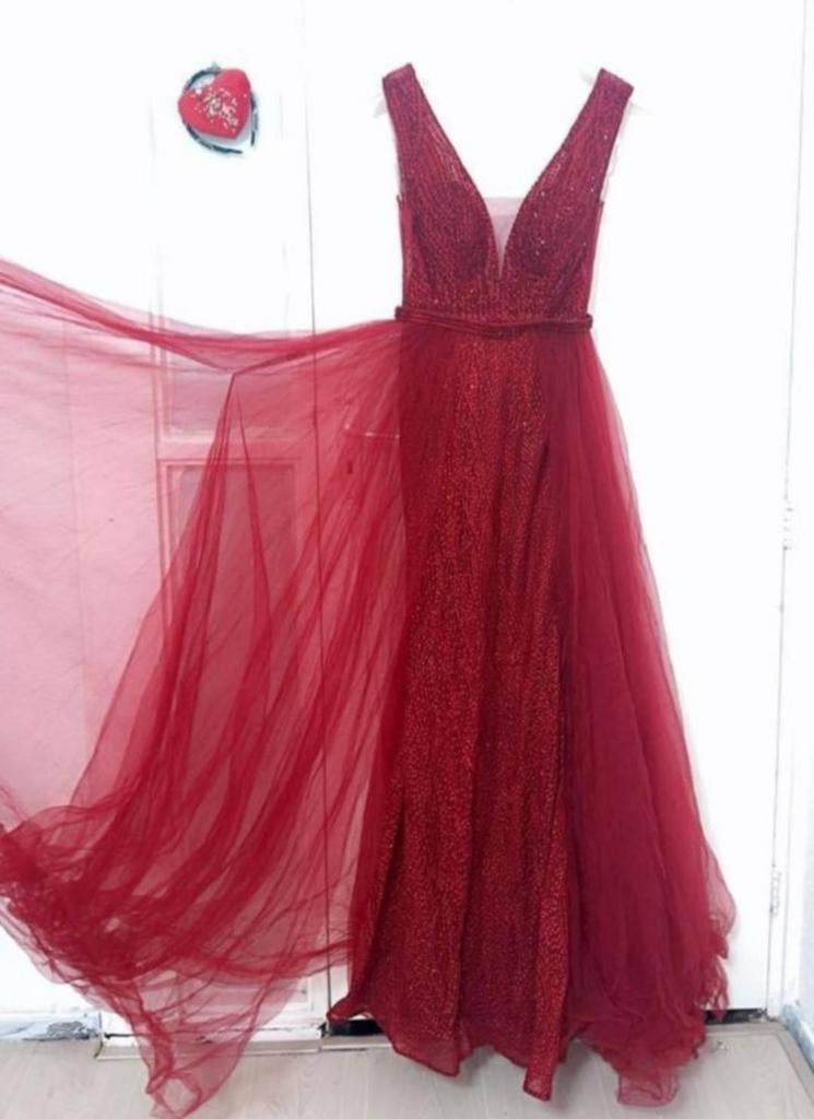 Feest jurk, Kleding | Dames, Gelegenheidskleding, Ophalen of Verzenden, Zo goed als nieuw, Maat 38/40 (M), Galajurk