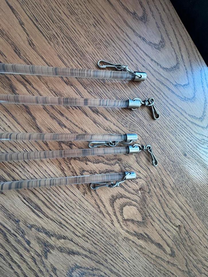 5x Transparante Trekstang voor Gordijnen, Huis en Inrichting, Stoffering | Gordijnen en Lamellen, Gebruikt, Minder dan 100 cm