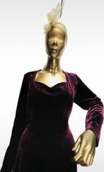 Fluwelen swingdress Topvintage maat 44-46, Kleding | Dames, Paars, Maat 46/48 (XL) of groter, Nieuw, Ophalen of Verzenden