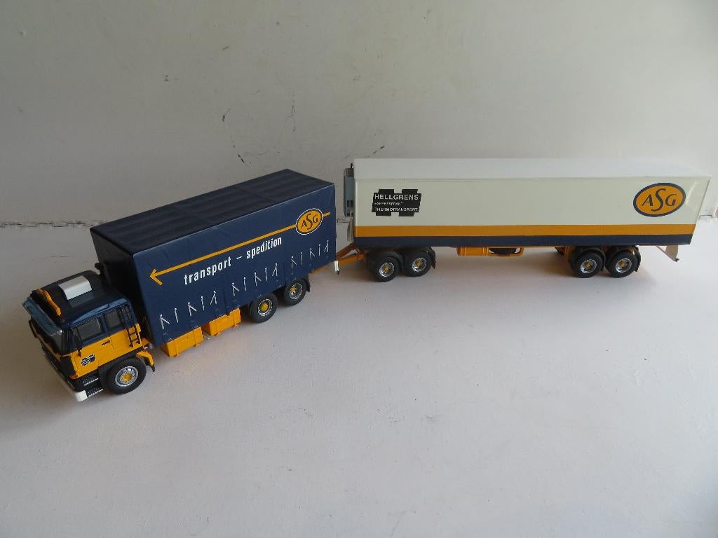 Tekno DAF 2800 bakwagen met aanhanger ASG Zweden. Nieuw, Ophalen of Verzenden, Nieuw, Bus of Vrachtwagen, Tekno