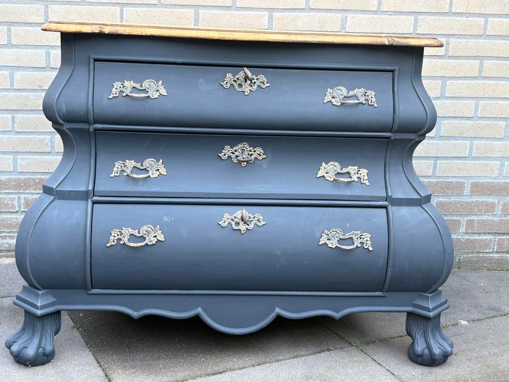 Buikkast (grijs antraciet), Huis en Inrichting, Kasten | Ladekasten, Ophalen, Gebruikt, 100 tot 150 cm, 3 of 4 laden