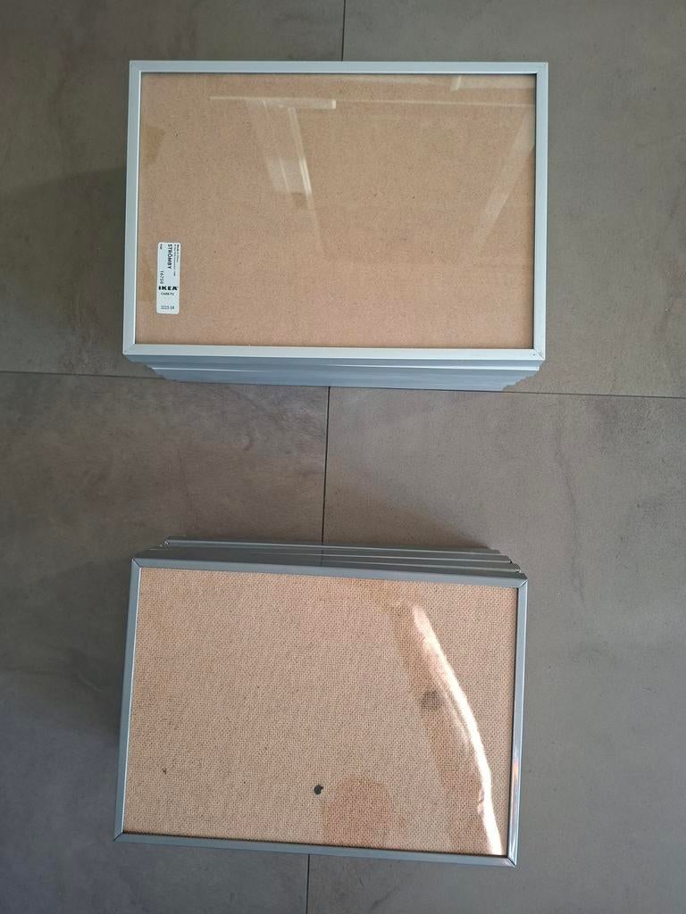 6 IKEA Reslig fotolijsten, RVS look, Ophalen of Verzenden, Metaal of Aluminium, Minder dan 50 cm, Minder dan 50 cm