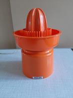 Oranje Vintage Philips Citruspers HR2202, Ophalen of Verzenden, Zo goed als nieuw, Elektrisch, Citruspers