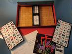 Vintage Mahjong Mah-Jongg spel in koffer bamboe, Vijf spelers of meer, Ophalen of Verzenden, Gebruikt, Duwaer