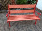 Antieke tuinbank met gietijzeren leuningen, Tuin en Terras, Tuinbanken, Ophalen, Gebruikt, Overige materialen