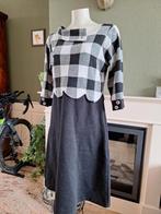 Margot MWM zwart wit geruiten jurk XXL 44, Verzenden, Zwart, Maat 42/44 (L), Zo goed als nieuw