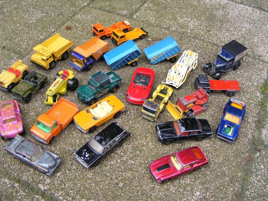 Partij 23x gebruikte matchbox 75 series 3 inch, Verzenden, Gebruikt, Auto