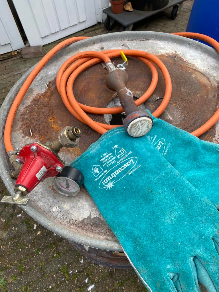 Raku ovens met glazuur tangen en piro meter glazuur brander, Ophalen, Gebruikt