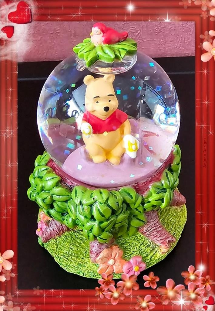Winnie the Pooh🦚Vintage Mini Snow Globe🦚Euro Disney, Verzamelen, Disney, Ophalen, Winnie de Poeh of vrienden, Zo goed als nieuw
