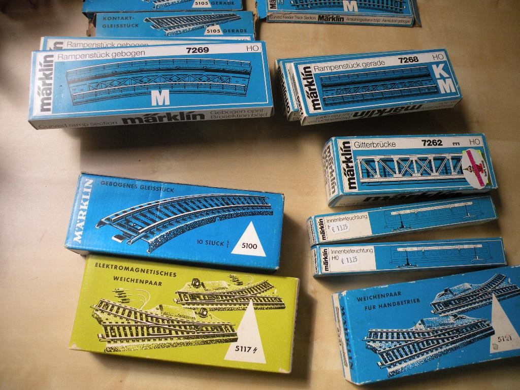 Lege marklin verpakkingen, Wisselstroom, Gebruikt, Rails, Ophalen of Verzenden