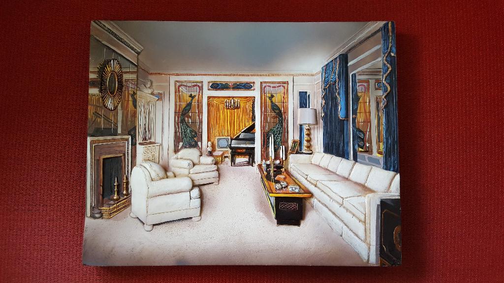 Graceland, het huis van Elvis Presley in Memphis, Ophalen of Verzenden, Zo goed als nieuw, Poster, Artwork of Schilderij