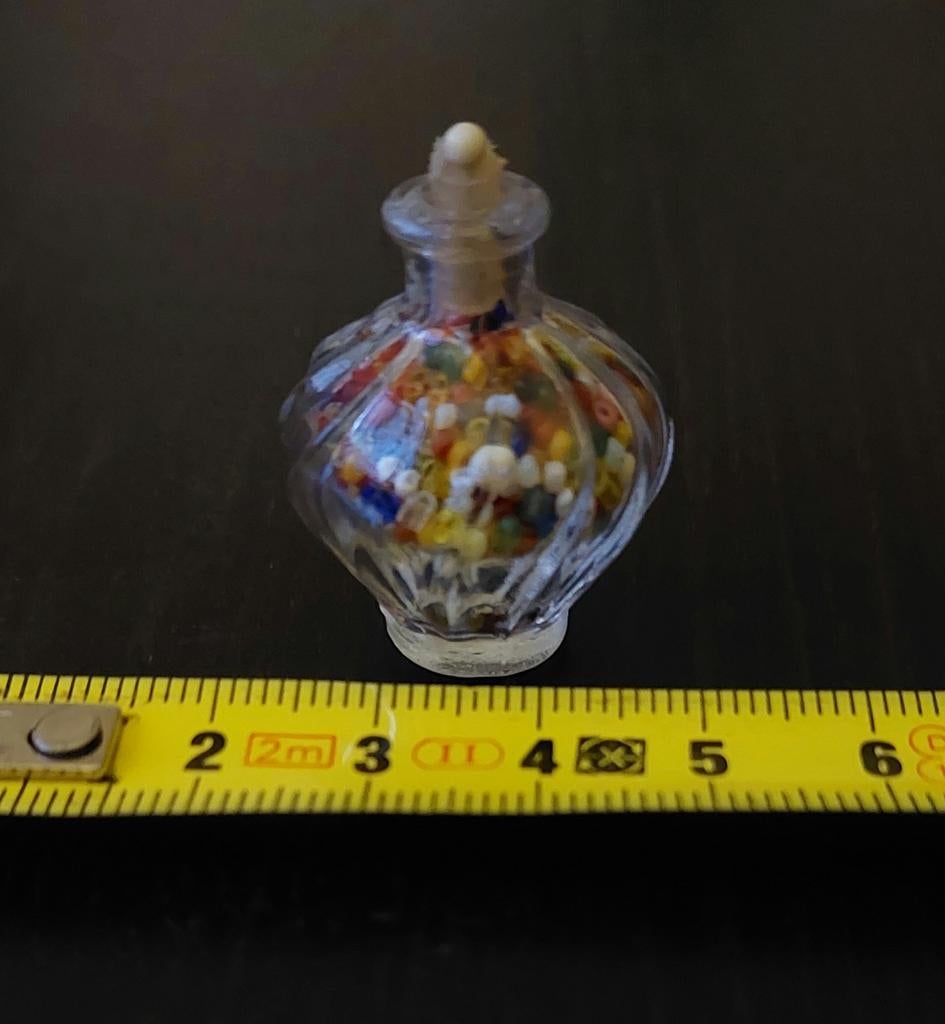 Glazen miniatuur decoratief potje. Moederdagtip, Ophalen of Verzenden, Zo goed als nieuw, Poppenhuis