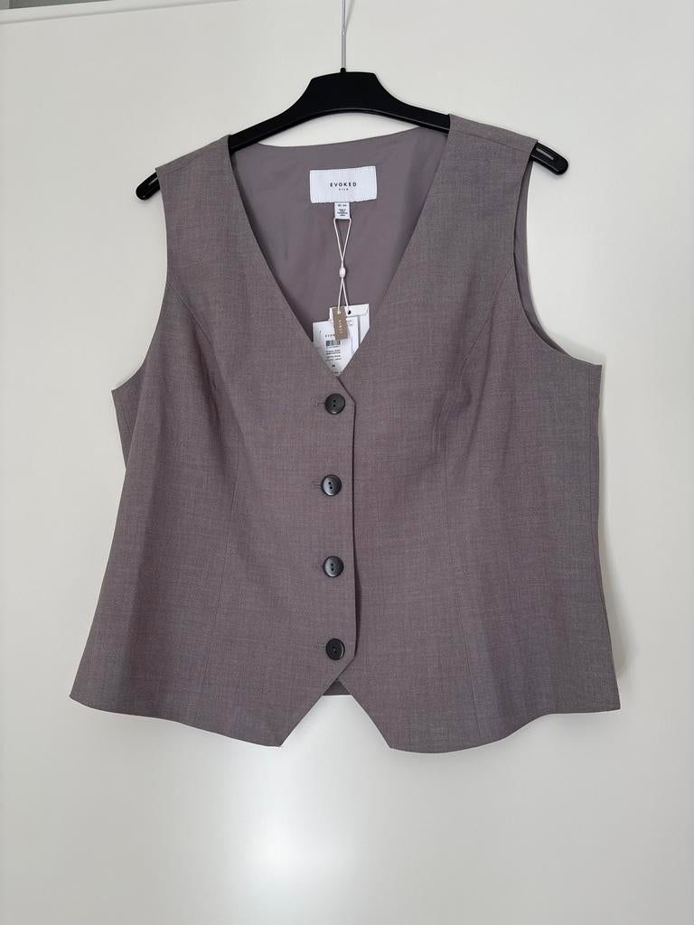 Nieuw Evoked Vila Gilet Maat 44 - Grijs Melange, Ophalen of Verzenden, Zo goed als nieuw, Maat 42/44 (L), Grijs