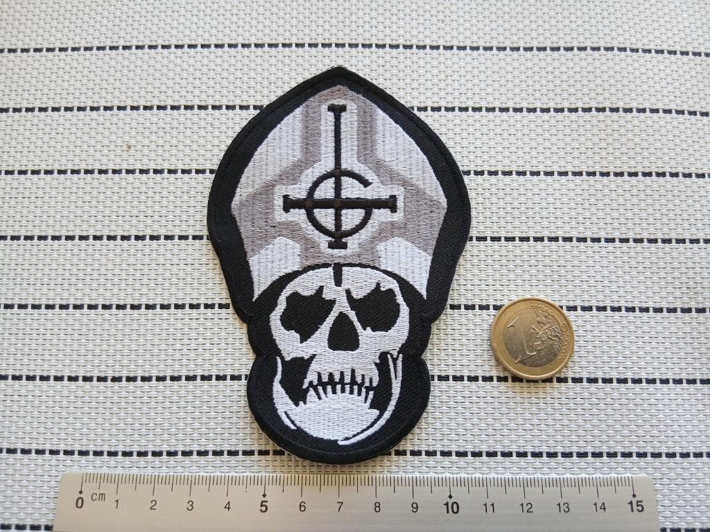 Ghost Papa Emiritus embroidered patch g 25 metal, Verzenden, Nieuw, Kleding