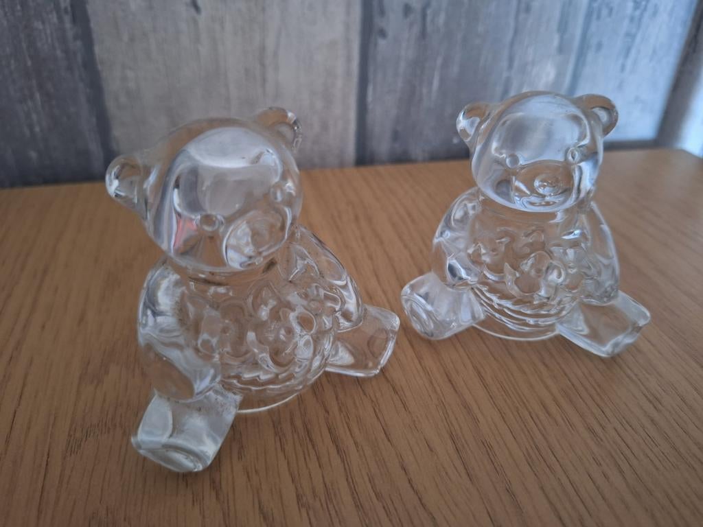 vintage kristallen berenfiguurtjes, Ophalen of Verzenden