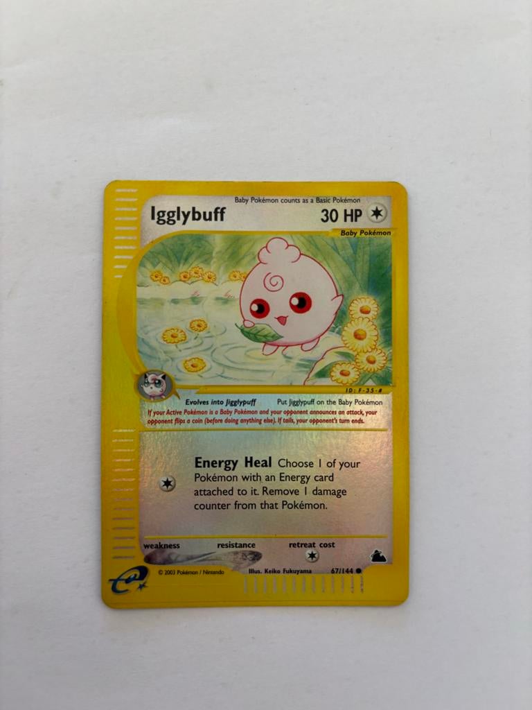 Igglybuff Skyridge Holo 67 - Mint Staat, Ophalen of Verzenden, Nieuw, Losse kaart, Foil