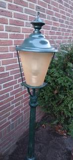 Gietijzeren lantaarnpaal tuinverlichting buitenlamp, Gebruikt, Staande lamp, Ophalen of Verzenden, Netvoeding