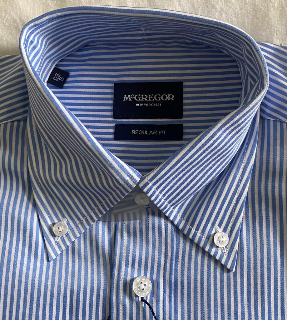 NIEUWE MCGREGOR EXCLUSIVE DESIGN OVERHEMD - (MAAT SMALL), Kleding | Heren, Overhemden, Ophalen, Nieuw, Blauw, Halswijdte 38 (S) of kleiner