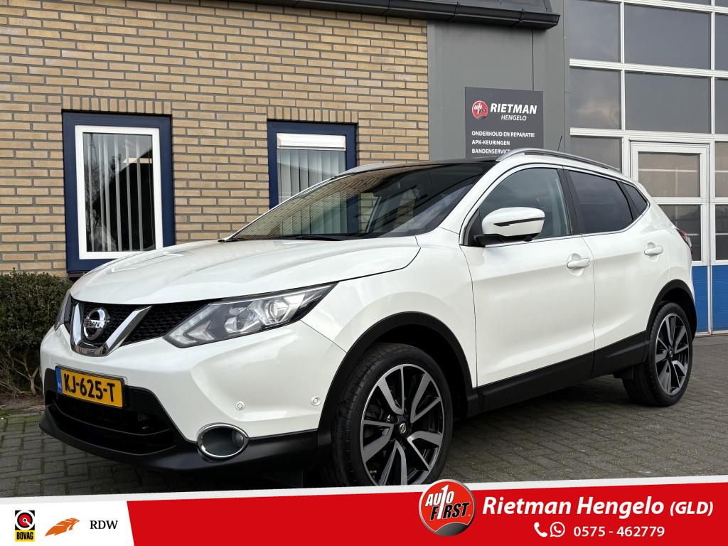 Nissan QASHQAI 1.2 Tekna PANO-CRUISE-TREKHAAK-STOELVERWARMIN, Keurmerk '100% Onderhouden', Gebruikt, Euro 6, 4 cilinders
