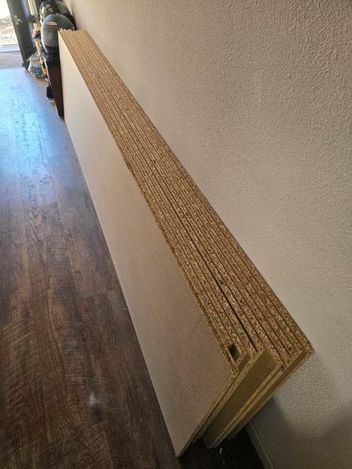 Spaanplaat platen  260x67.5x2cm, Doe-het-zelf en Verbouw, Platen en Panelen, Gebruikt, Overige materialen, Minder dan 20 mm, Ophalen