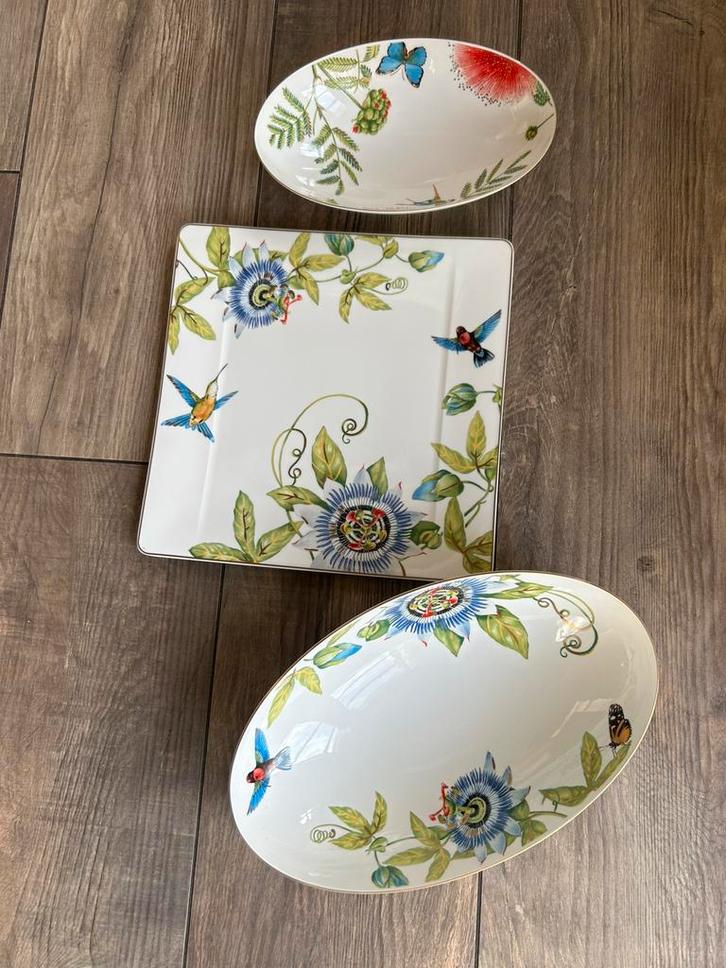 Villeroy & Boch Amazonia 2 schalen en 1 serveerbord, Huis en Inrichting, Keuken | Servies, Zo goed als nieuw, Schaal of Schalen