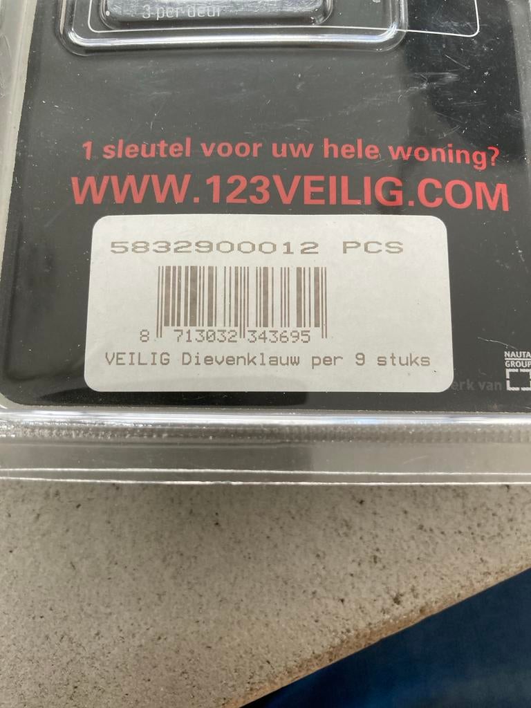 VEILIG Dievenklauw per 9 stuks - Nieuw in verpakking, Ophalen of Verzenden, Nieuw, Minder dan 50 mm, Overige typen