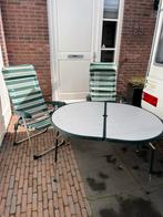Crespo verstelbare stoelen met inklapbare campingtafel, Caravans en Kamperen, Kampeermeubelen, Ophalen, Gebruikt, Campingstoel